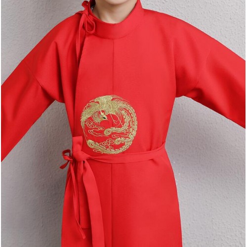 Chinese ancient traditional tang suit  emperor dragon robe for boys  kids children stage performance photography school cosplay outfits